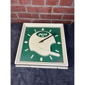 Vintage 1970s New York Jets Clock Old School Helmet Logo NFL Needs Work